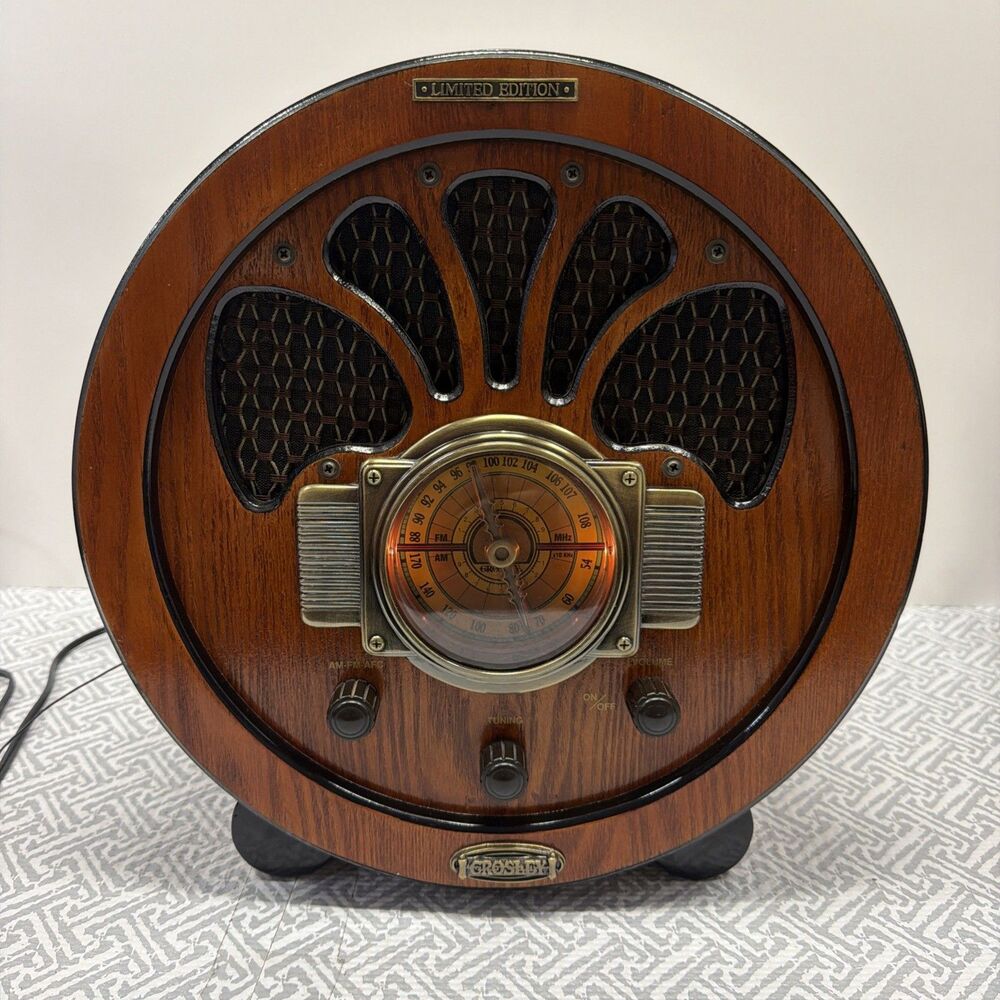 TESTED WORKING Crosley CR36 Limited Edition Wood Radio AM/FM Cassette Player EUC